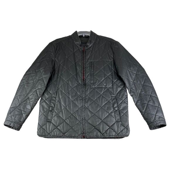 John Varvatos USA Jacket Mens Size Medium Black Quilted Lightweight Puffer‎ - Picture 1 of 14